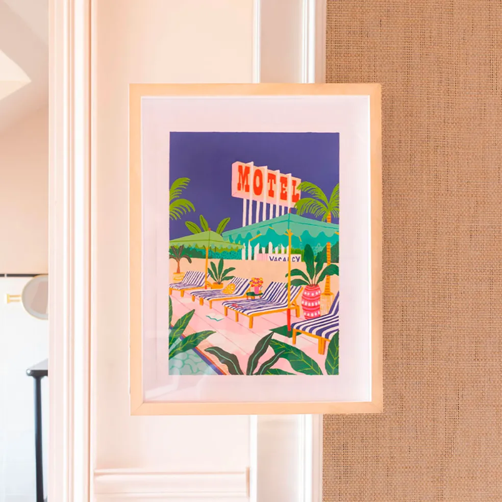 Coffret peinture au numéro - the motel pool