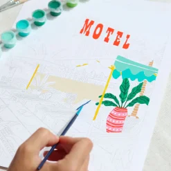 Coffret peinture au numéro - the motel pool