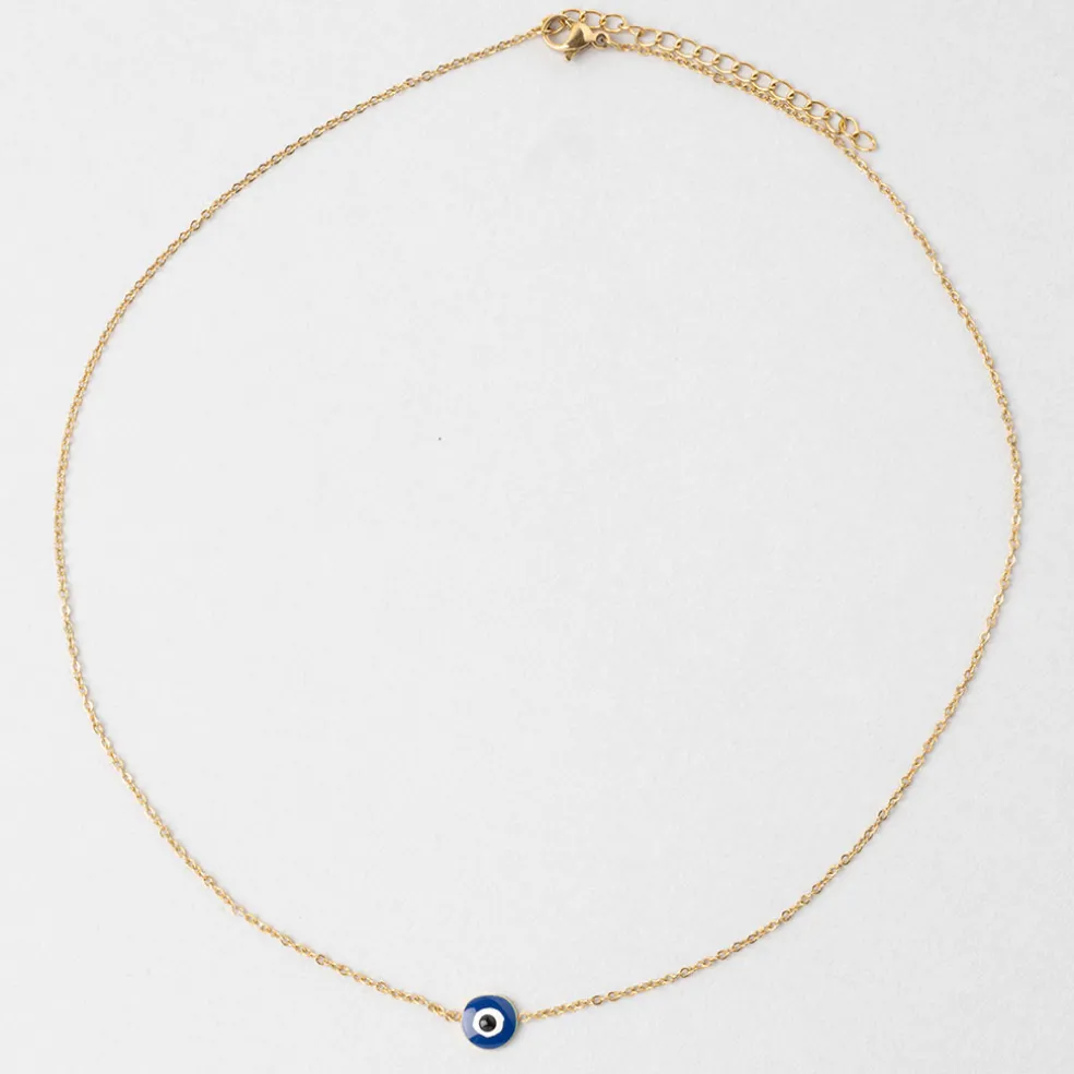 Collier en acier inoxydable indigo l39cm
