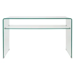 Console 1 étagère en verre trempé - Adela