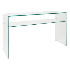 Console 1 étagère en verre trempé - Adela