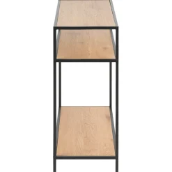 Console 3 étagères en chêne et métal - Senzo