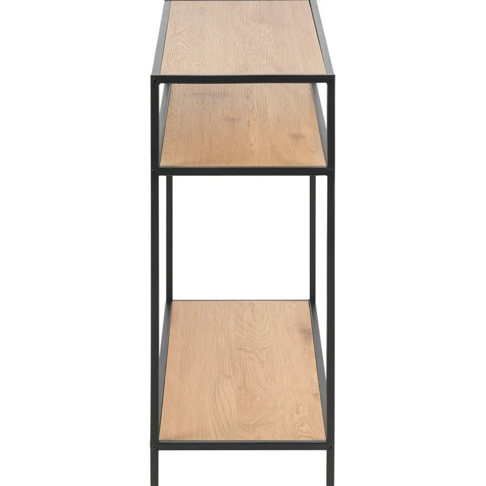 Console 3 étagères en chêne et métal - Senzo