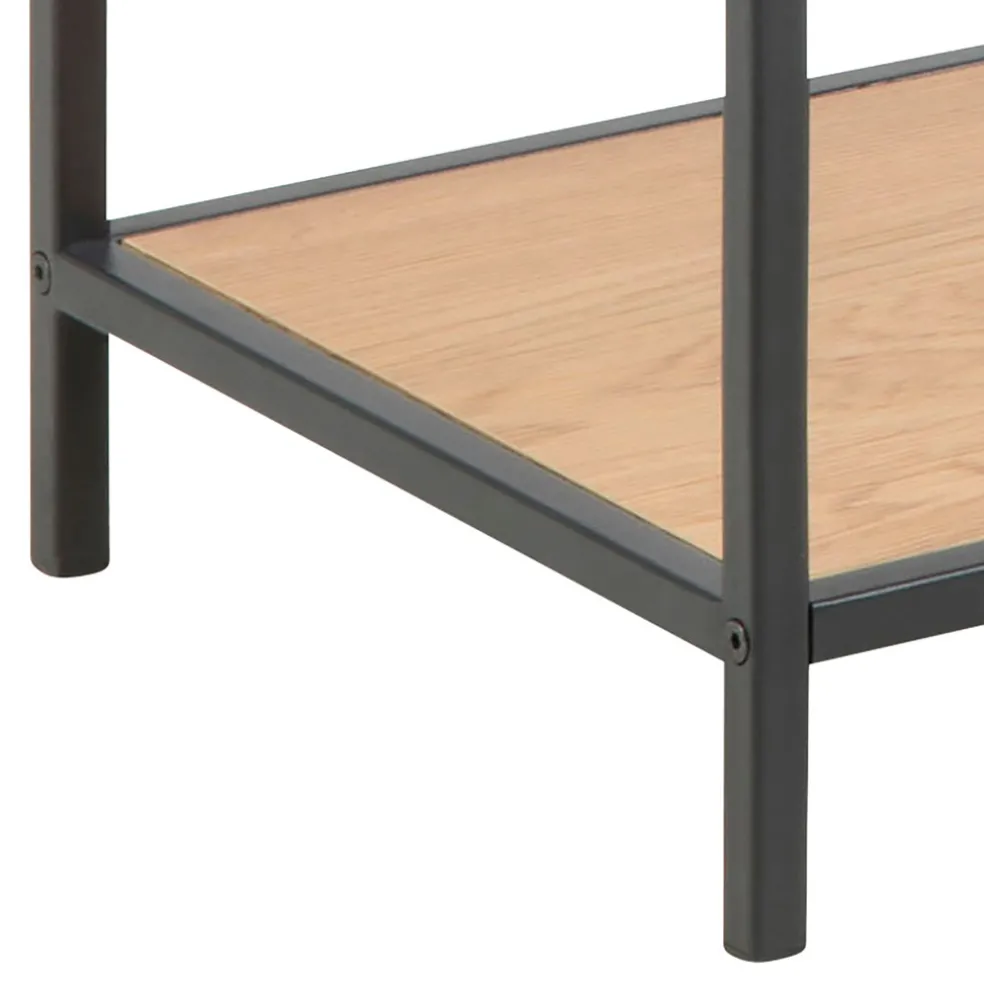 Console 3 étagères en chêne et métal - Senzo