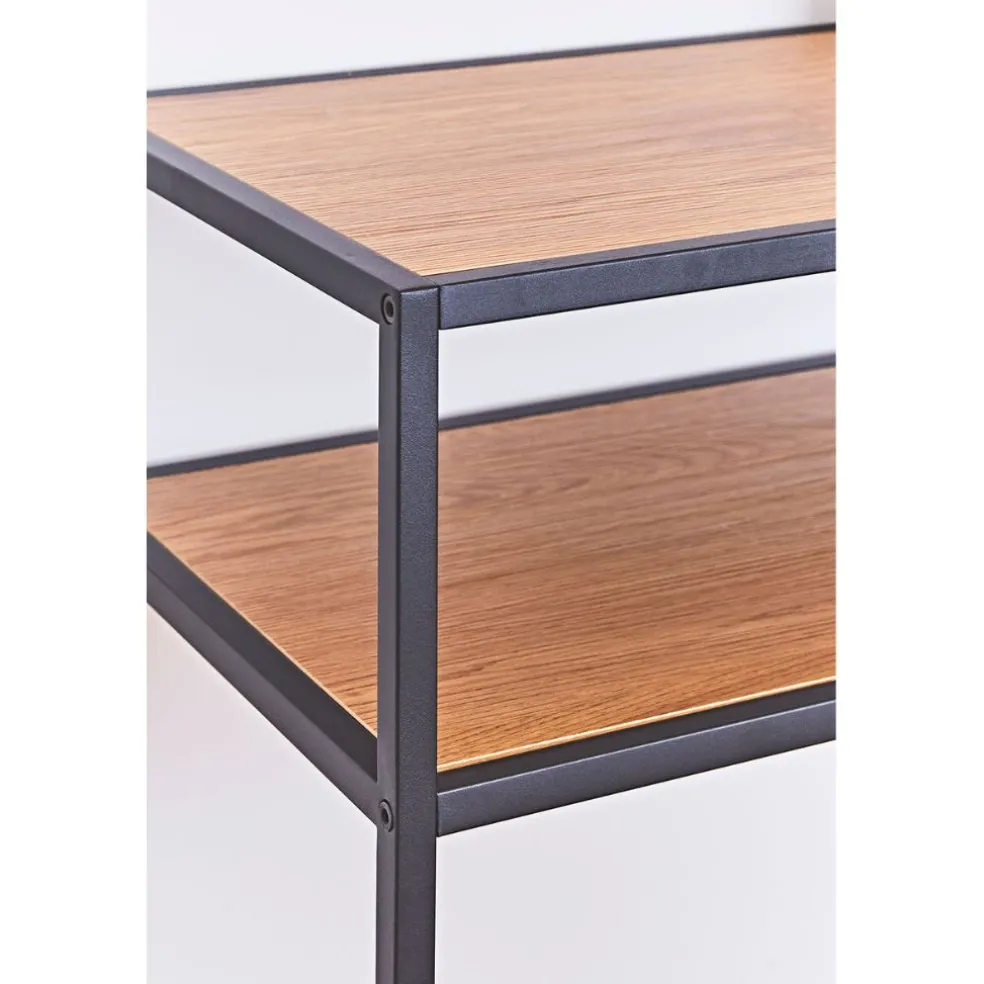 Console 3 étagères en chêne et métal - Senzo