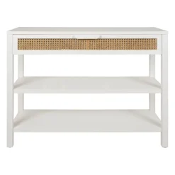 Console 2 étagères en sapin blanc - Adela