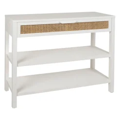 Console 2 étagères en sapin blanc - Adela