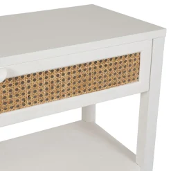 Console 2 étagères en sapin blanc - Adela