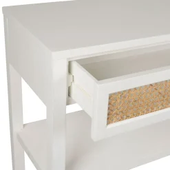 Console 2 étagères en sapin blanc - Adela