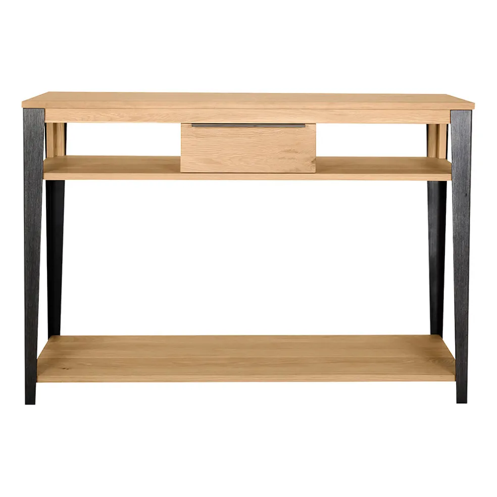 Console 1 tiroir en chêne massif - Manny