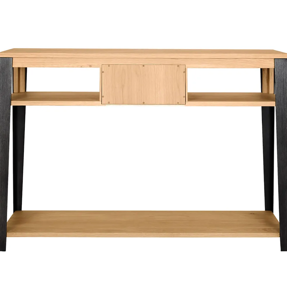 Console 1 tiroir en chêne massif - Manny