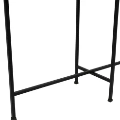 Console avec étagère en marbre et fer blanc et noir 100x30xh80cm - Eskela