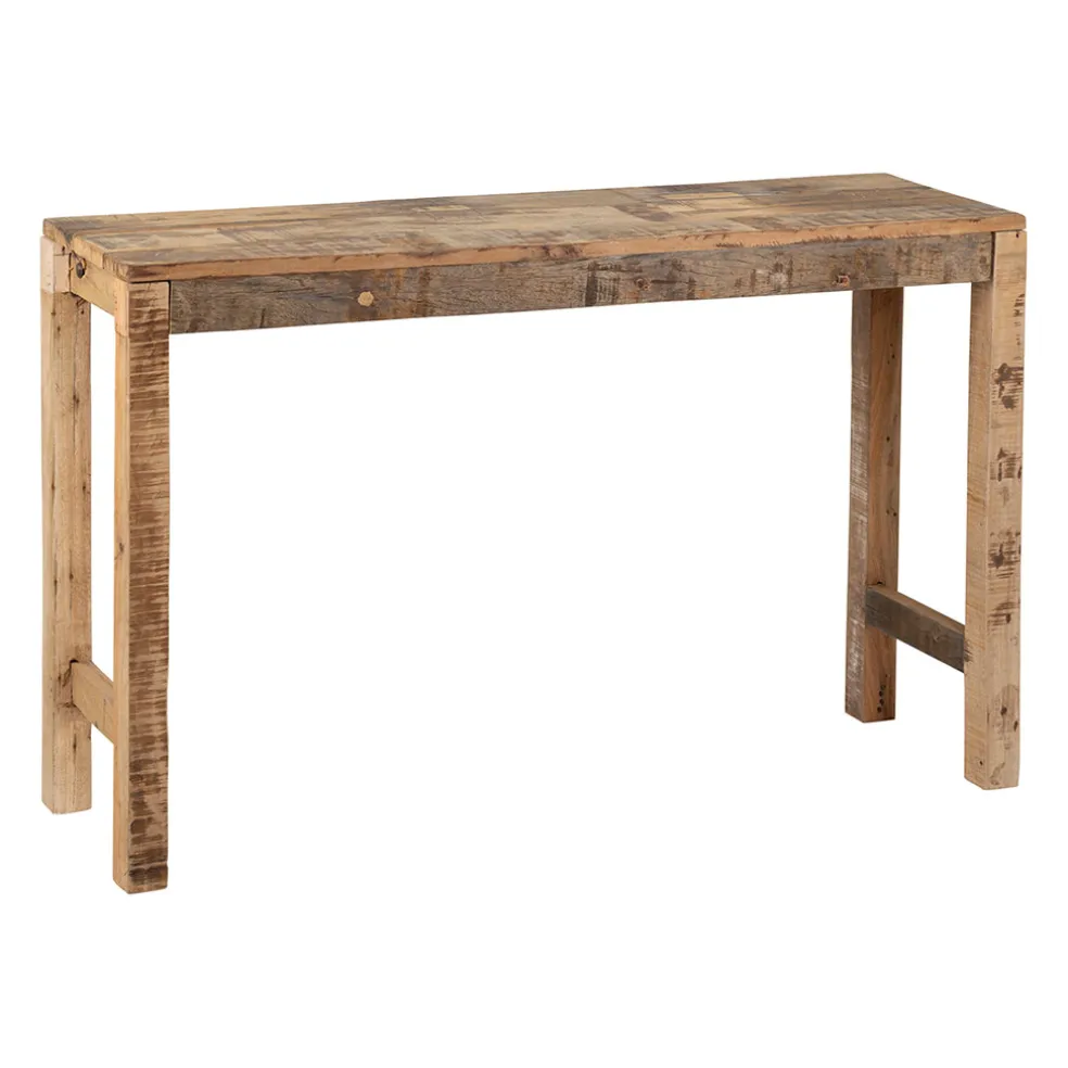 Console en bois en manguier et acacia recyclés 120x33cm - campagne naturel