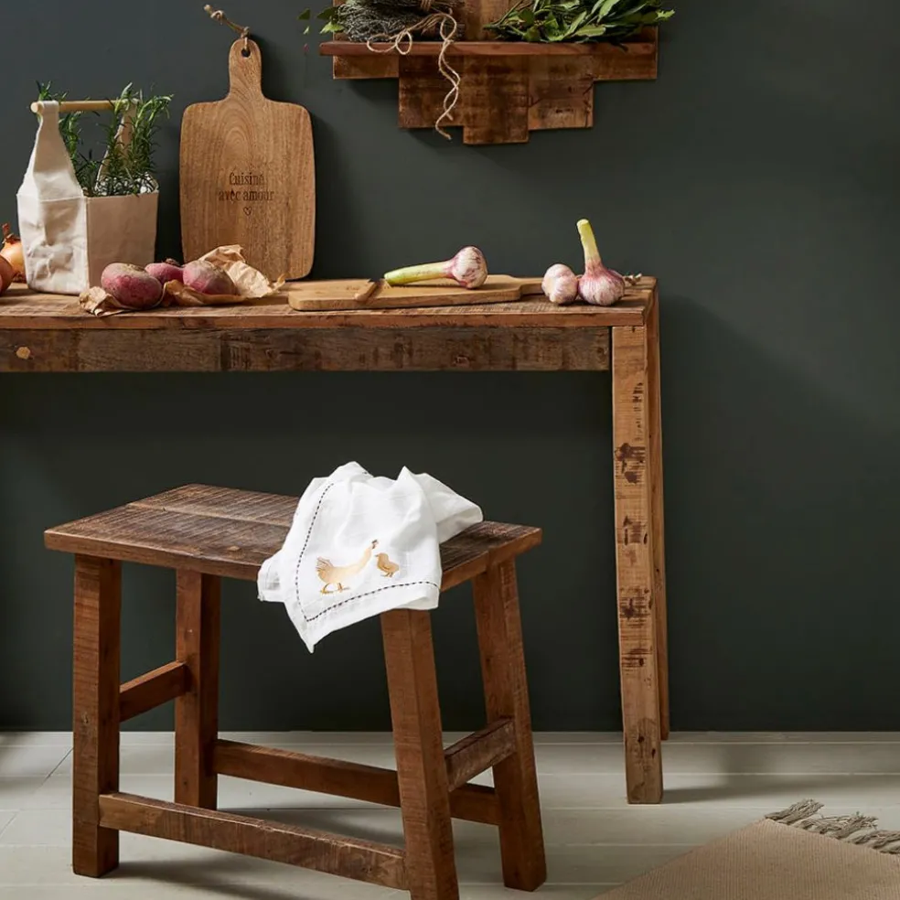 Console en bois en manguier et acacia recyclés 120x33cm - campagne naturel