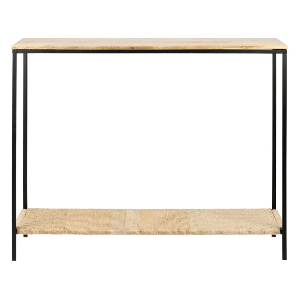 Console en manguier et fer noir 100x35xh80cm - Maderia