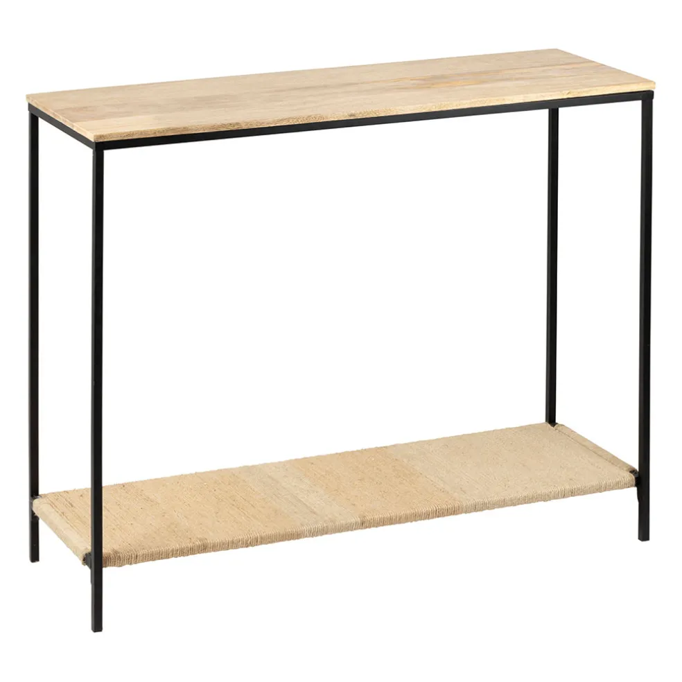 Console en manguier et fer noir 100x35xh80cm - Maderia