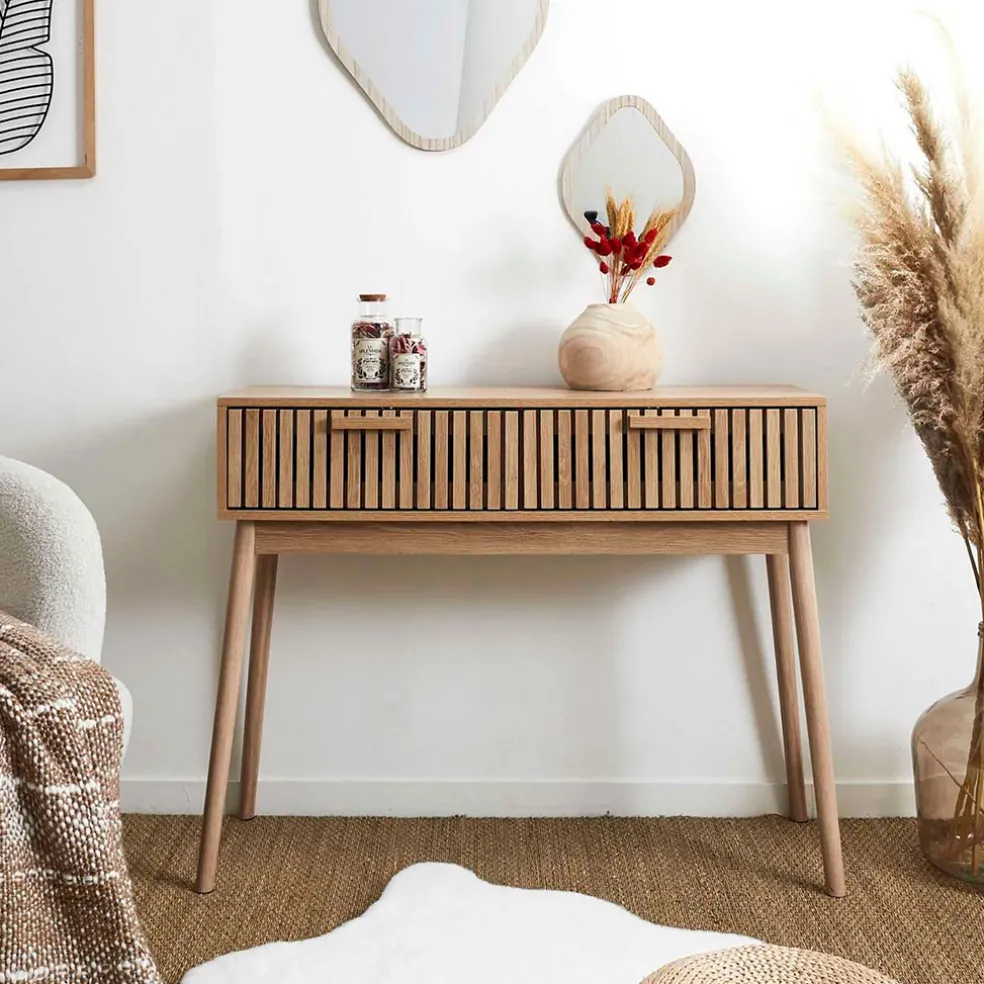 Console en pin naturel - Kara
