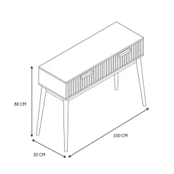 Console en pin naturel - Kara