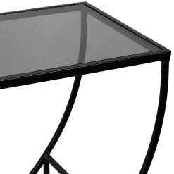 Console en verre et fer noir - Lernet