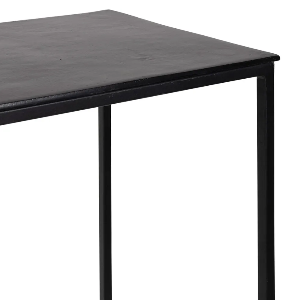 Console gigogne (x2) en fer noir - Felia