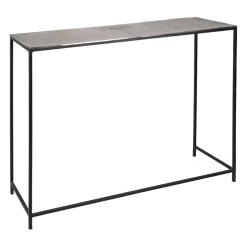 Console gigogne (x2) en fer argenté - Felia