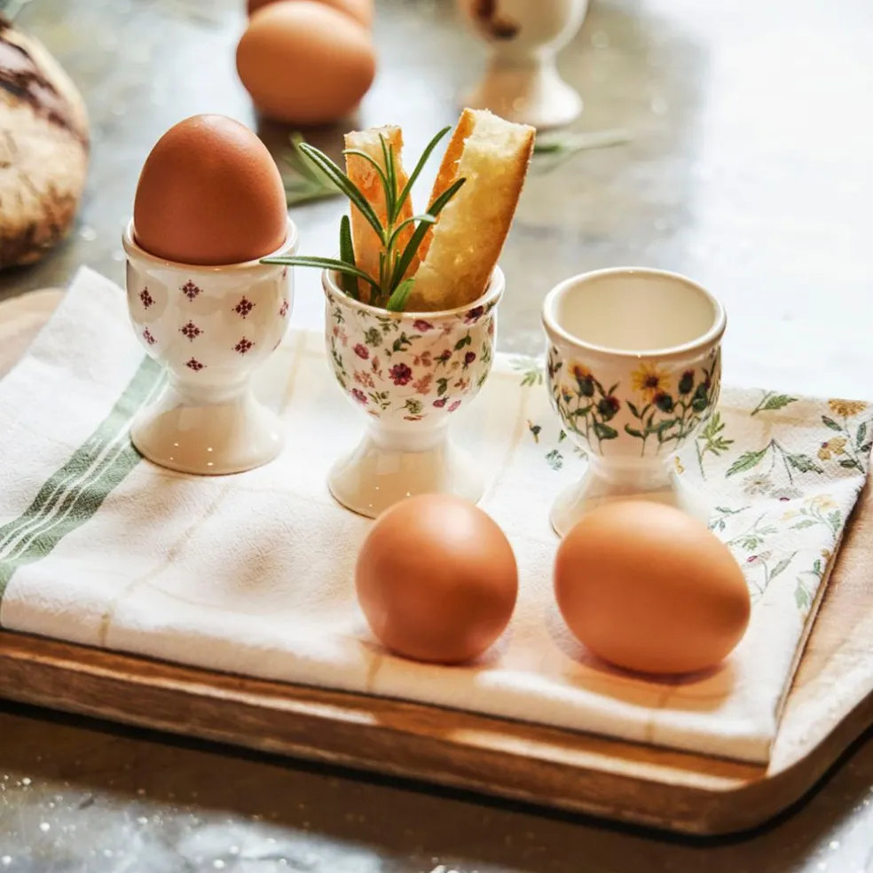 Coquetier en faïence fleur - Collection