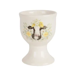Coquetier en faïence vache - Collection