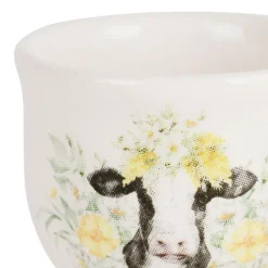 Coquetier en faïence vache - Collection