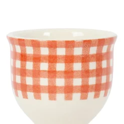 Coquetier en faIence rouge antique - josephine