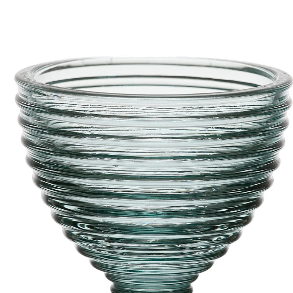 Coquetier en verre vert d'eau - Alphe