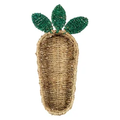 Corbeille carotte en jonc de mer naturel 19x36cm - P'tit Légume