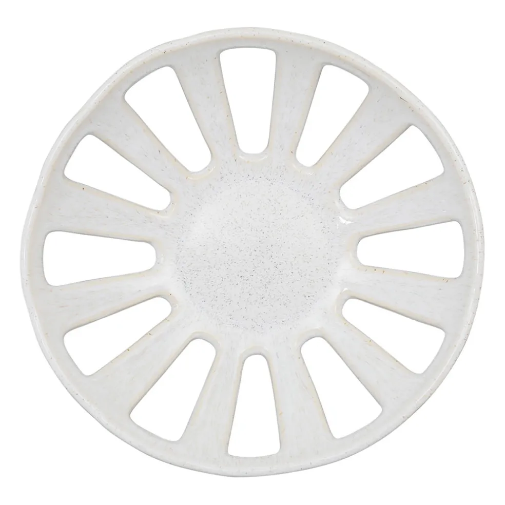 Coupe en grès blanc d28cm - Organic