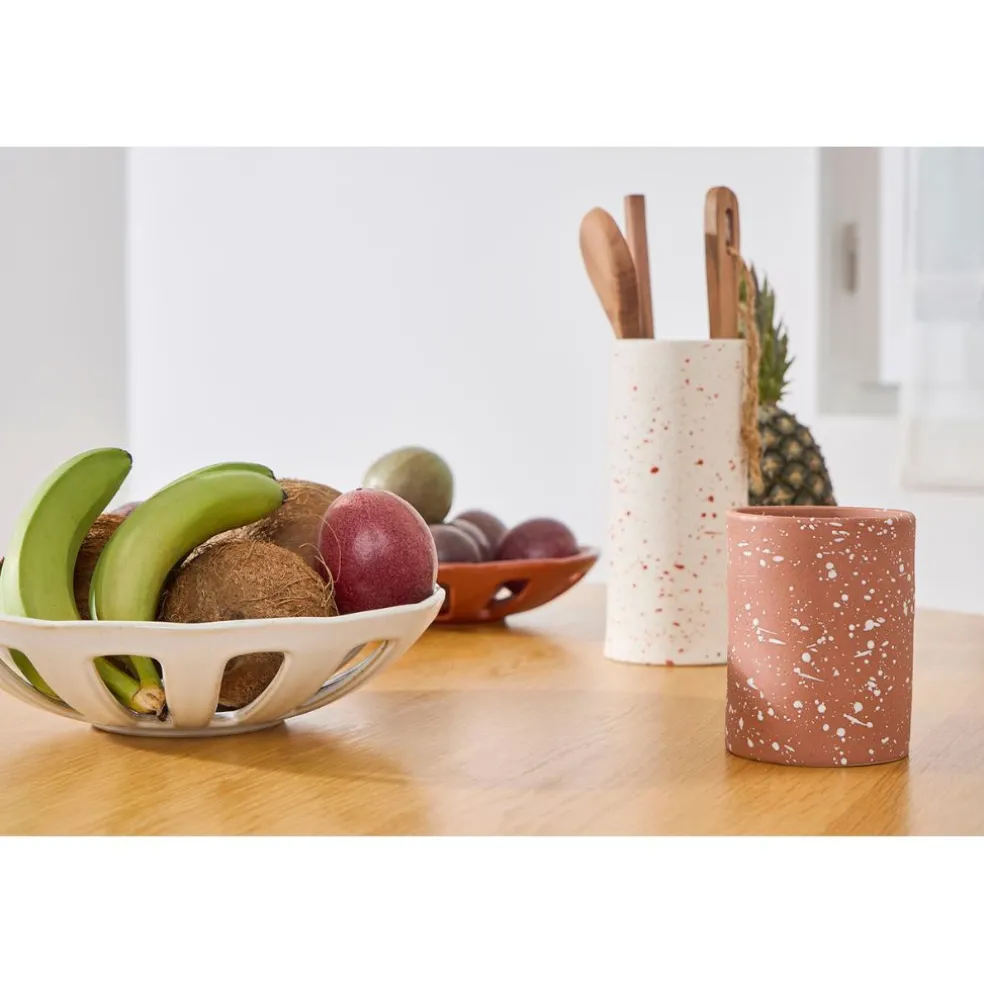 Coupe en grès blanc d28cm - Organic