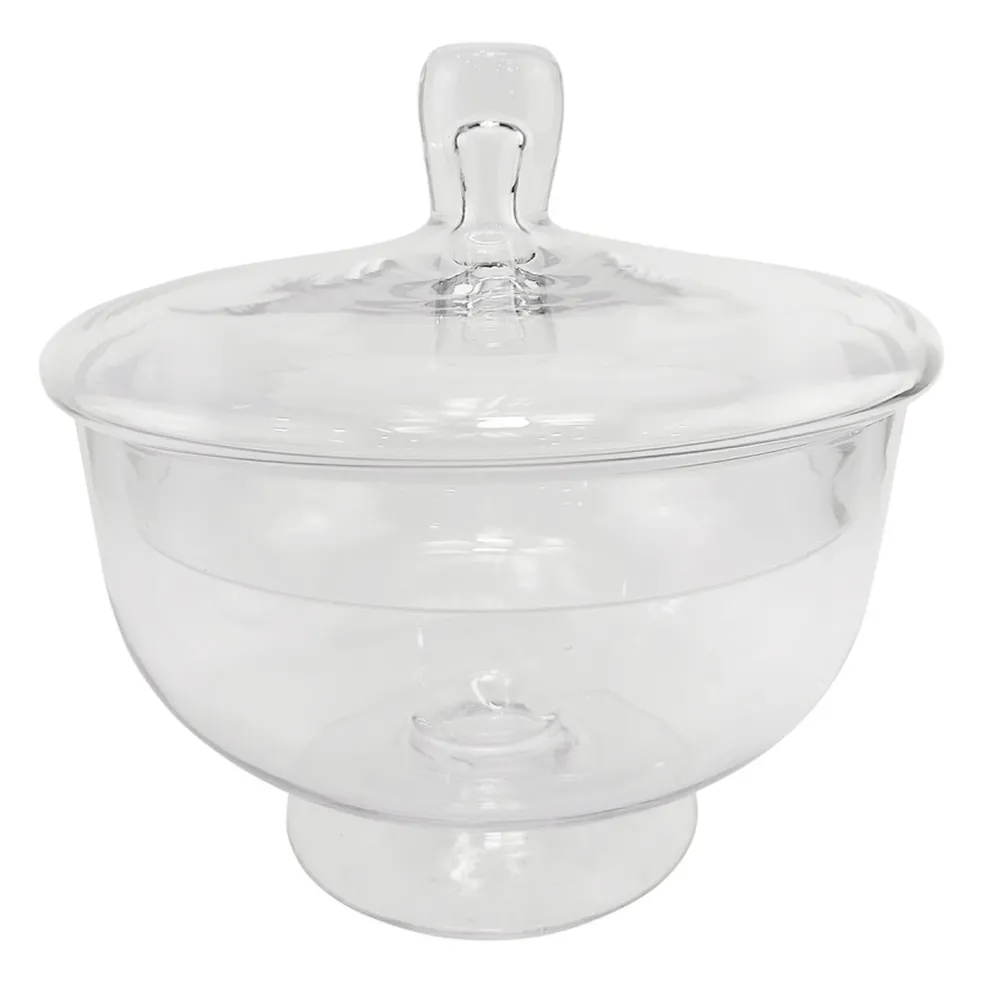 Coupe sur pied en verre avec couvercle d24cm - Eloise
