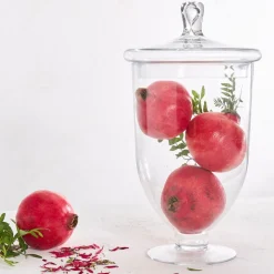 Coupe sur pied en verre avec couvercle d21cm - Eloise