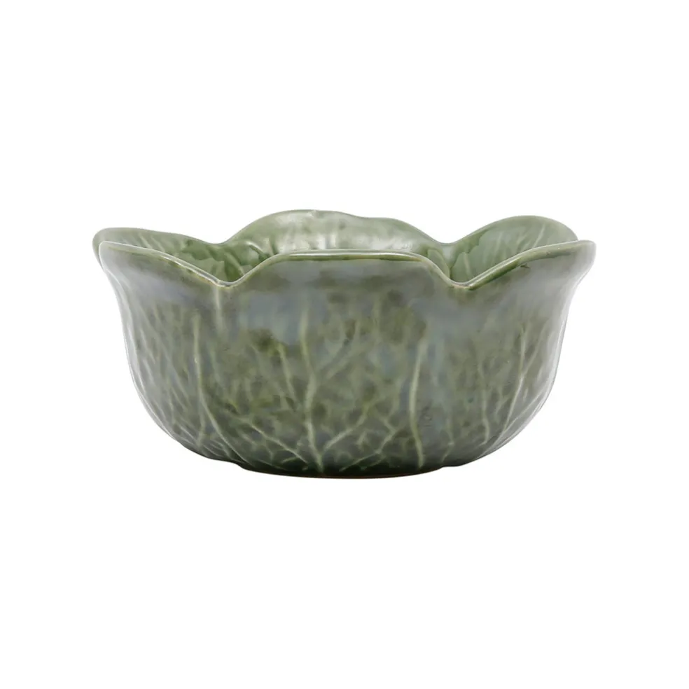 Coupelle chou vert d15xh6.5cm gres