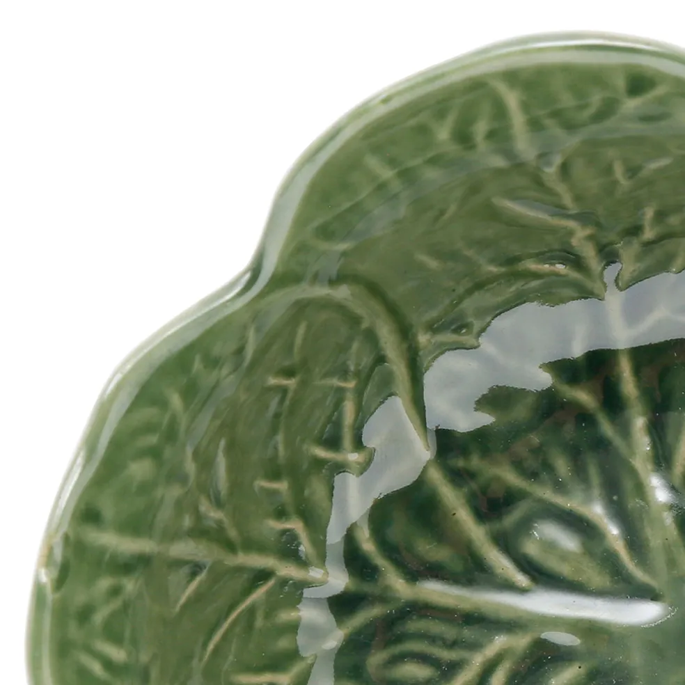Coupelle chou vert d15xh6.5cm gres
