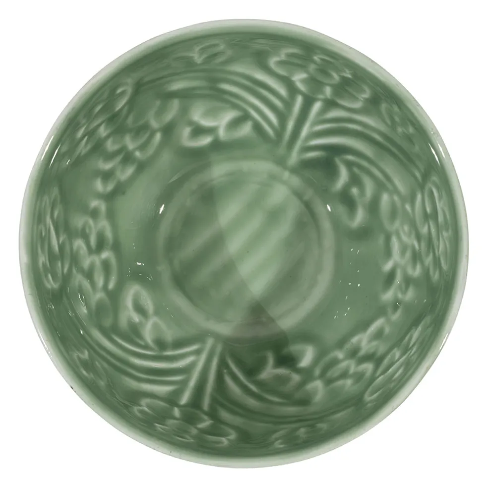 Coupelle en fer (x2) ivoire et sauge d14cm - Floraly