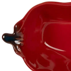 Coupelle en forme de piment en grès rouge 18x8.5cm