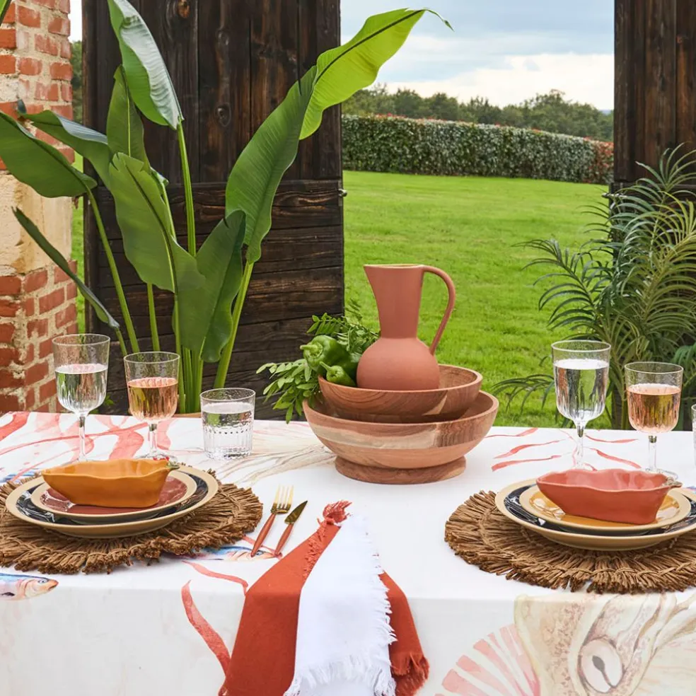 Coupelle piment en grès rhubarbe 18x8.5cm