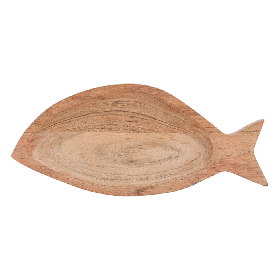 Coupelle poisson en acacia naturel 25x11cm - Dalbert