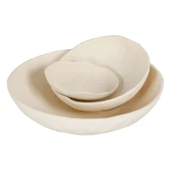 Coupes irrégulières x3 écru en aluminium - blue sand