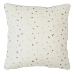 Coussin carré p'tite fleur naturel 40x40cm en coton