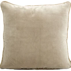 Coussin delhi craie 45x45cm en velour