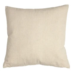 Coussin en coton et lin naturel et brun 45x45cm - A la ferme