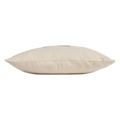Coussin en coton et lin naturel et brun 45x45cm - A la ferme