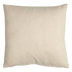 Coussin en coton naturel et brun 45x45cm - A la ferme