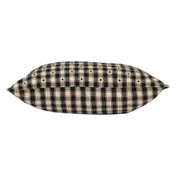 Coussin en coton vichy noir 45x45cm - Campagne