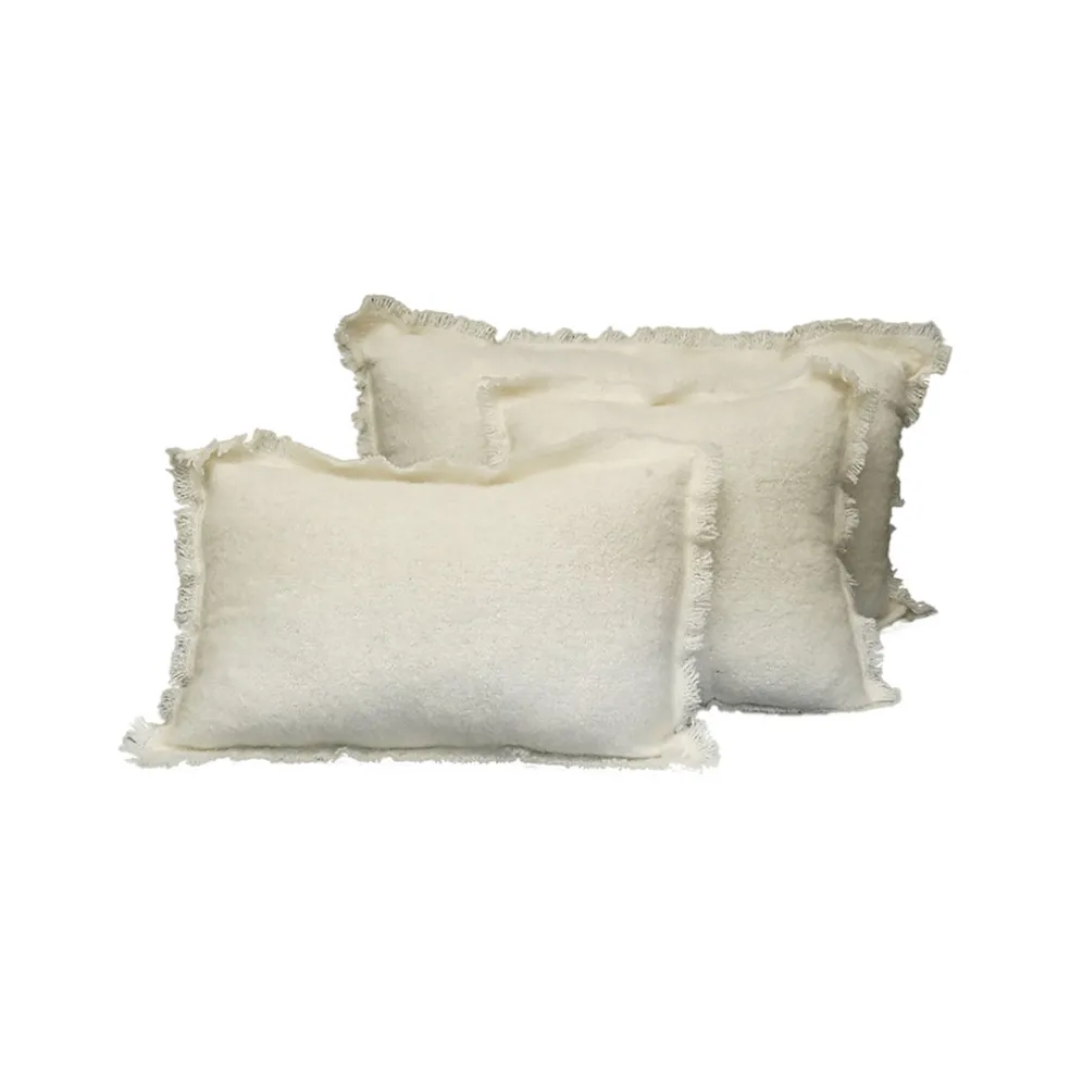 Coussin en laine ivoire 40x60cm - Aspen