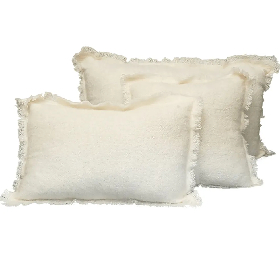 Coussin en laine ivoire 45x45cm - Aspen